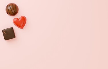 3D素材_バレンタインチョコレート