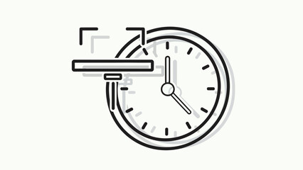 Clean line art illustration symbolizing focused time management, detailed analysis, and precision scheduling for optimal business and project efficiency