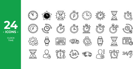 Premium Clock & Time Icon Pack