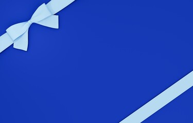 3D素材_リボン_水色