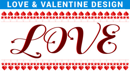 Seamless Red Heart Pattern Background for Love and Valentine Design