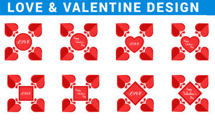 Seamless Red Heart Pattern Background for Love and Valentine Design