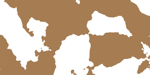 3D illustration of a brown paper texture background featuring a vector map of Europe with country borders and silhouettes of Germany and Spain for world geography and travel cartography © suriyaakter