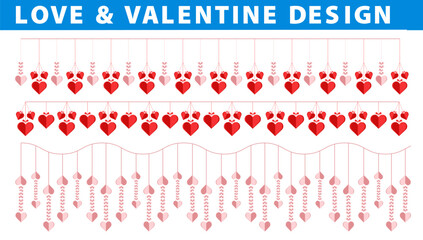 Seamless Red Heart Pattern Background for Love and Valentine Design