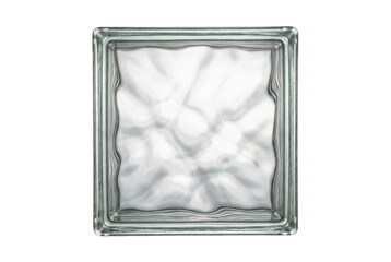 Glass block architectural brick. Translucent building material for interior design.