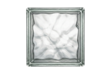 Glass block architectural brick. Translucent building material for interior design.