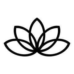 lotus line icon vector