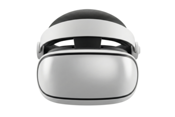 Virtual reality VR headset. Modern wearable device for gaming and simulation.