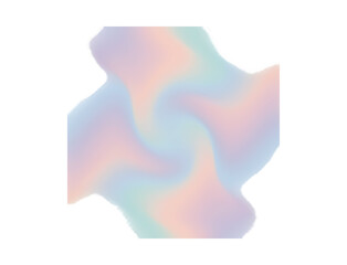Abstract Pastel Gradient Shape Isolated on White Background