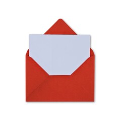 Red Envelope With White Card Inside &mdash; Elegant Greeting Letter for Special Occasions