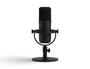 Professional Studio Microphone Isolated on White Background