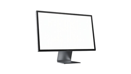 Modern Computer Monitor with Blank Screen in Studio Lighting on White Background for Tech Advertising
