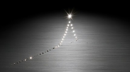 Abstract Light Path Leading to a Bright Star in a Dark Environment.