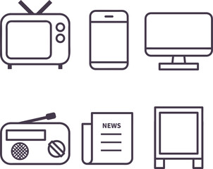 メディアのアイコンセット