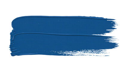 Blue paint stroke in abstract expressionist style with vibrant color and rough texture for artistic background