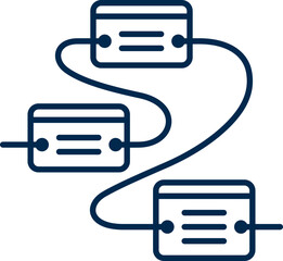Machine Learning Nodes Icon for AI and Data Structure