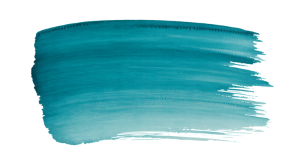 Teal Brush Stroke in Abstract Expressionist Style with Vibrant Color and Textured Finish for Artistic Background