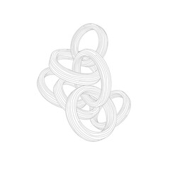 Obraz premium floating-ring-layers-in-simple-line-art.