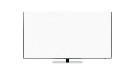 Modern flat screen television isolated on transparent background