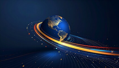 Global Network Connections and Digital Communication.