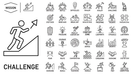 Fototapeta premium Solid vector icons collection featuring templates, layouts, flowcharts, diagrams, forms, wireframes, tables, grids, onboarding, IT support, communication, business structure, budget, and advertising.