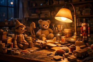 Quiet Christmas Workshop 3D Art