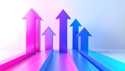 Upward Arrows Symbolizing Growth and Success.