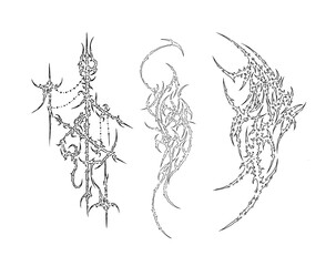 Obraz premium Cybersigilism tattoo design