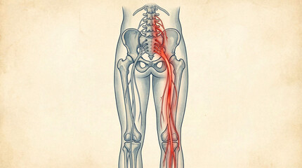 Obraz premium Sciatica pain