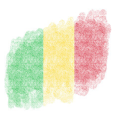 Abstract Rough Paint Stroke Green Yellow And Red