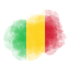 Abstract Rough Paint Stroke Green Yellow And Red