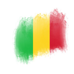 Abstract Green Yellow Red Brush Stroke Texture