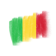 Abstract Green Yellow Red Brush Stroke Texture