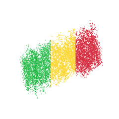 Green Yellow And Red Splatter Stroke