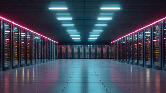 Futuristic infrastructure for data centers modern technology and digital management concepts - Powered by Adobe