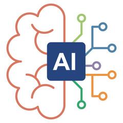 次世代の産業を支える人工知能AIと半導体チップのコンセプトベクターイラスト