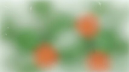 Abstract Blurred Nature Background with Soft Orange and Green Shapes