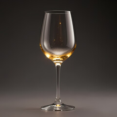 wine glass on black background