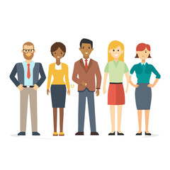 Diverse Vector People Set. Men and women, Different poses. Flat
