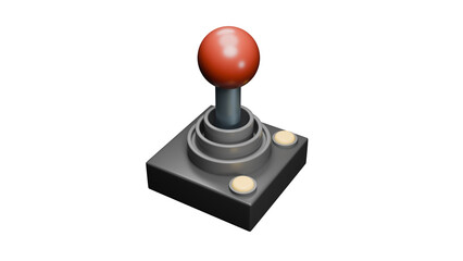 3D Arcade Joystick Controller Icon Isolated background