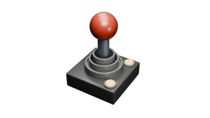 3D Arcade Joystick Controller Icon Isolated background