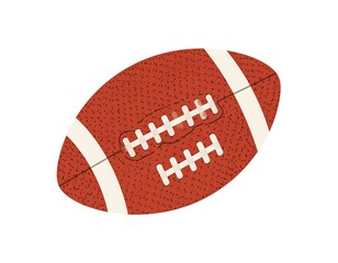 Vector illustration of a brown and white American football on a plain white background