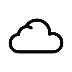 Black Cloud Icon Simple Design Element