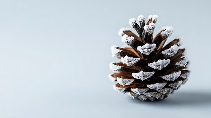 Pinecone Winter Frost Christmas Holiday Season Evergreen Nature Still Life Macro