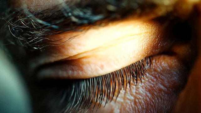 Close-up of a vibrant human eye with intricate details