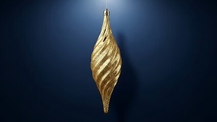 Christmas Ornament Golden Glittering Decoration Bauble Festive Holiday Design