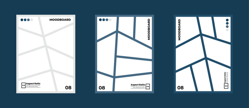 Eight panel comic moodboard arranged in 3:4 aspect ratio with a cohesive color palette