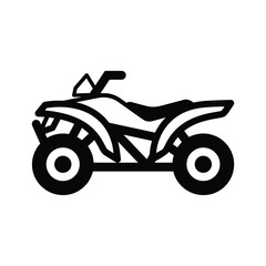 Quad Bike Silhouette Isolated On White Background © Jahidul