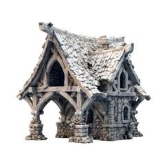 Rustic Stone Building: A charming and weathered stone building, its architectural details showcase a timeless design.