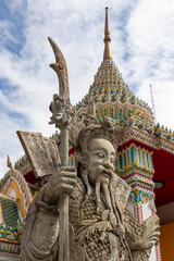 Colorful temple complex of Bangkok's Wat Pho, or Phra Chetuphon Wimon Mangkhalaram Rajwaramahawihan - Bangkok, Thailand	